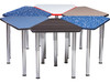 Puzzle Diamond Hexagon Table with Galaxy Legs - Columbia TB-ACG-SPEC-VARI-AO