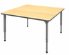 Apex Adjustable Height Square Student Table with Light Duty Melamine Top - Marco