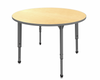 Apex Adjustable Height Round Student Table with Light Duty Melamine Top - Marco