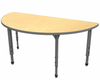 Apex Adjustable Height Half Round Student Table with Light Duty Melamine Top - Marco