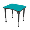 Premier Curve Adjustable Height Student Desk with Dry Erase Melamine Top - Marco 43-2291-B