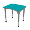 Premier Curve Adjustable Height Student Desk with Dry Erase Melamine Top - Marco 43-2291-B
