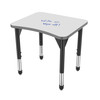 Premier Curve Adjustable Height Student Desk with Dry Erase Melamine Top - Marco 43-2291-B