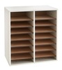 Safco 9422 Wood Adjustable Literature Organizer 16 Compartments