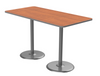 Dual Base Rectangle Cafe Table with Light Duty Melamine Top - Marco MG2548