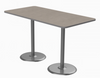 Dual Base Rectangle Cafe Table with Light Duty Melamine Top - Marco MG2548