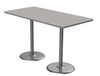 Dual Base Rectangle Cafe Table with Light Duty Melamine Top - Marco MG2548
