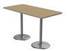 Dual Base Rectangle Cafe Table with Light Duty Melamine Top - Marco MG2548