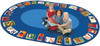 Carpets for Kids 2616 Premium Collection Reading by the Book Oval 99 W x 140 L