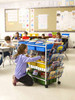 Deluxe Leveled Reading Book Browser Cart with 9 Tubs and Book Display - Copernicus BB005-9-1