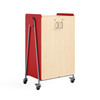 Whiffle Typical 14 Double 48" Column Totes and Shelves Storage with Doors - Safco Red