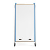 Whiffle Typical 15 Double 60"H Column Totes and Shelves Storage with Doors (showing whiteboard back) - Safco Electric Blue