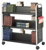 Safco Scoot 5335BL Double Sided Book Cart 6 Shelves