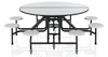 KI ECTRD290508PY CafeWay Round Cafeteria Table with 8 Stools 60 Diameter