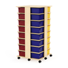 Jonti-Craft 32 Tub Tower - Natural / Assorted Color Bins