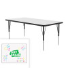 Dry Erase Markerboard Rectangle Adjustable Activity Table - Correll A0000DE-REC