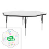 Dry Erase Markerboard Flower Adjustable Activity Table - Correll A60-FLR