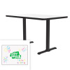 Dry Erase T-Base Rectangular Table for Cafe or Breakroom - Correll BTT30