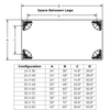 Distance between legs for Aero Rectangle Tables - Allied USA
