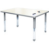 Aero Rectangle Shaped Dry Erase Table with Adjustable Height - Allied USA 