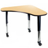 Aero Delta Shaped Single Student Desk with Adjustable Height - Allied USA ARO2436DLT (with Caster Option) Aero Delta Shaped Single Student Desk with Adjustable Height - Allied USA ARO2436DLT (with Caster Option)