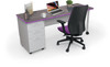 Avid Modular Desk System Single Pedestal Desk - MooreCo 9177 - Props Not Included