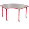 Velocity Span Shaped Activity Table with Adjustable Height - Allied USA VELSPAN