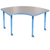Velocity Span Shaped Activity Table with Adjustable Height - Allied USA VELSPAN