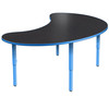 Velocity Sweep Shaped Activity Table with Adjustable Height - Allied USA 