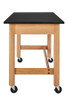 Oak / Leg Braces, Strecher, Casters
Diversified
PerpetuLab Wooden Leg Science Table with Plain Apron – Phenolic Top