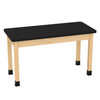 Diversified Perpetulab Wooden Leg Science Table with Plain Apron – High Pressure Laminate Top - Maple