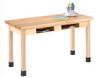 Maple / Glides
Diversified
PerpetuLab Fixed Height Butcher Block Wooden Leg Table with Compartments