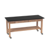 Oak / Leg Braces / Stretcher / Full Shelf / Casters
Diversified
PerpetuLab Wooden Leg Science Table with Drawers – Epoxy Resin Top
