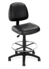 Effort Collection Black Leather Deluxe Posture Stool - Office Source 316FRL