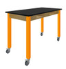 Compartment Epoxy, Oak Apron, Carrot Legs, Industrial Casters - Diversified C9166KT30C