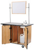 Mobile Science Cabinet Chem-Res Top with External Drawers and Pegboard - National Public Seating MSC03
