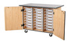 Mobile Science Cabinet Chem-Res Top with Tote Trays - National Public Seating MSC04