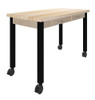 Drawers Maple Butcher Block, Maple Apron, Black Legs, Designer Casters - Diversified D9165MB30D