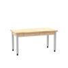 Silver / Glides
PerpetuLab Steel Leg Science Table with Drawers – Butcher Block Top
Diversified D9145MS30N