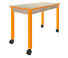 Drawer HPL, Almond Top, Carrot Edge, Maple Apron, Carrot Legs, Designer Casters - Diversified D916LEPMQ30N