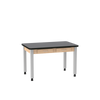 Charcoal / Black / Maple / Light Gray / Glides
PerpetuLab Steel Leg Science Table with Drawers – High Pressure Laminate
Diversified D912LCBMG30N