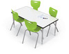 Hierarchy Rectangle Activity Table with Porcelain Steel Top - MooreCo