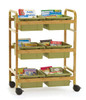 Small Bamboo Book Browser Cart - Copernicus BB007-6-S Small Bamboo Book Browser Cart - Copernicus BB007-6-S