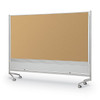 D.O.C Dual Sided Porcelain Steel Whiteboard and Natural Cork Partition - MooreCo 661AX-DC 