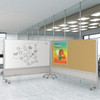 D.O.C Dual Sided Porcelain Steel Whiteboard and Natural Cork Partition - MooreCo 661AX-DC 