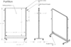 Ghent Nexus Dual-Sided Fabric Whiteboard Partition