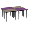 Set of 4 WB Manufacturing ELO Loyal XL Desk