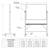 Ghent Reversible Aluminum Frame Hygienic Porcelain Whiteboard