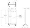 Ghent Pointe Mobile Non-Magnetic Glassboard