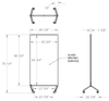 Ghent Pointe Mobile Magnetic Glassboard